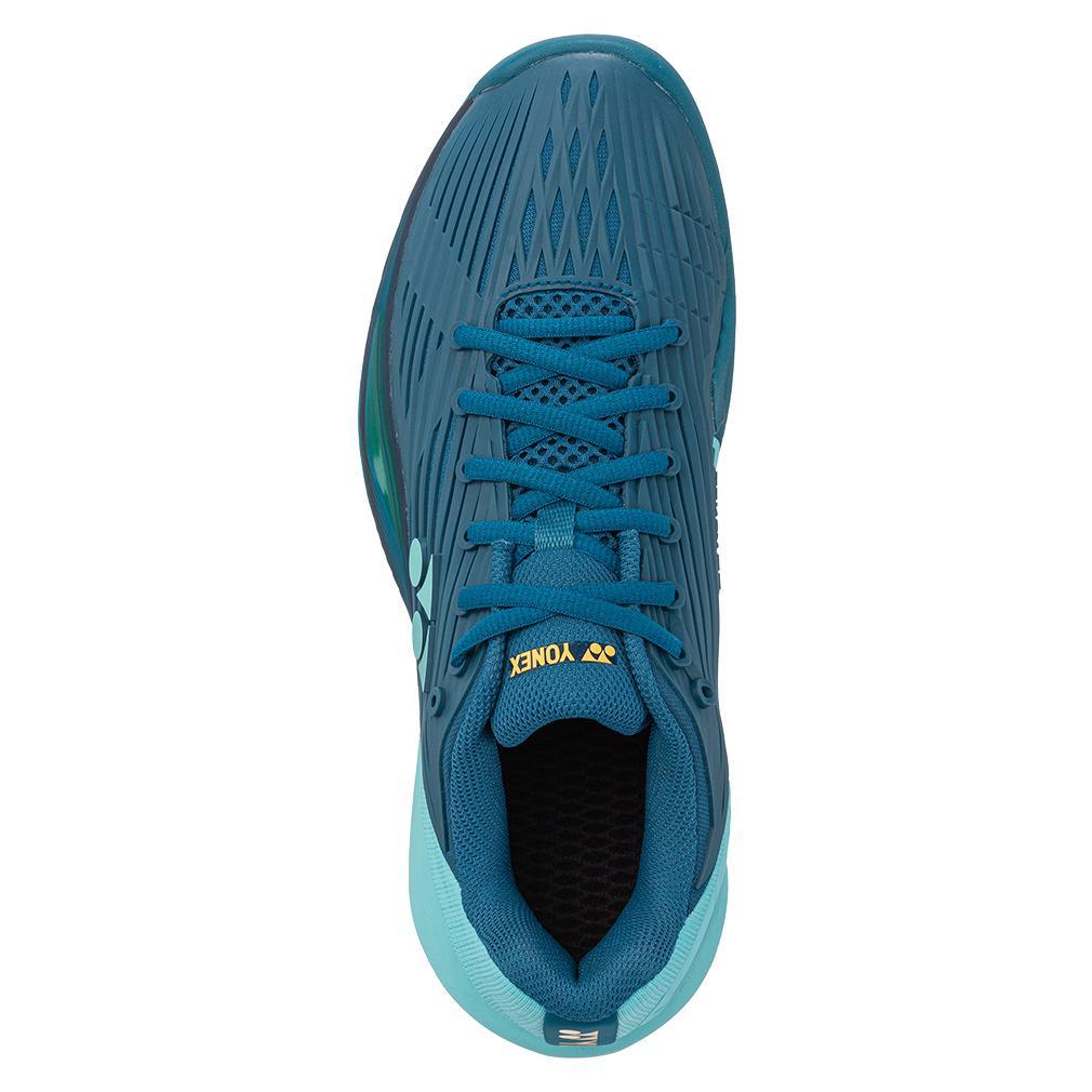 Men's Eclipsion 5 Tennis Shoes Blue and Green Tournament Gear YONEX