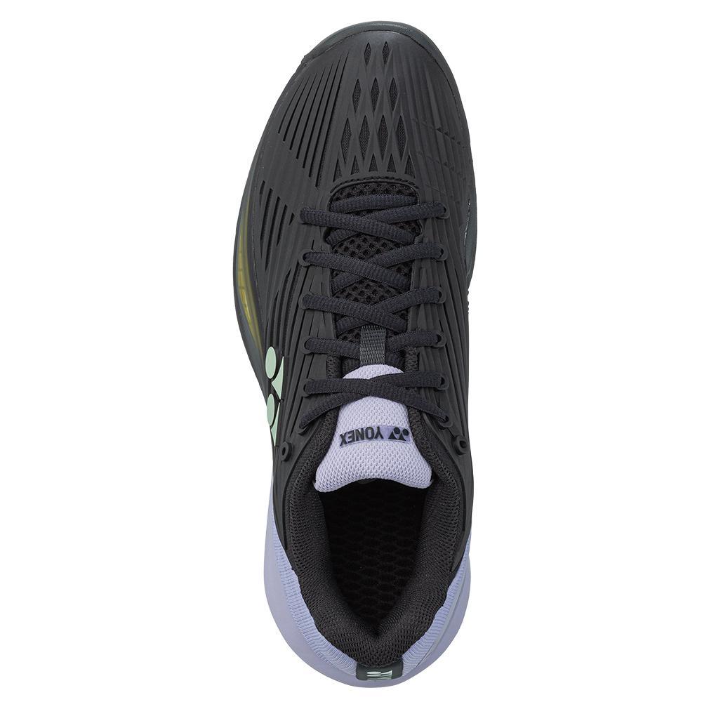 Men's Eclipsion 5 Clay Tennis Shoes Black and Purple Top Tennis Shoes YONEX