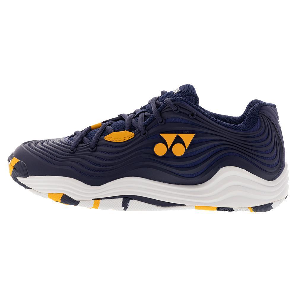 Men's FUSIONREV 5 Tennis Shoes Navy and Orange Top Tennis Shoes YONEX 6.5