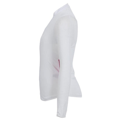 Girls' Mandarin Collar Long Sleeve Tennis Top White Outerwear LUCKY IN LOVE White XS