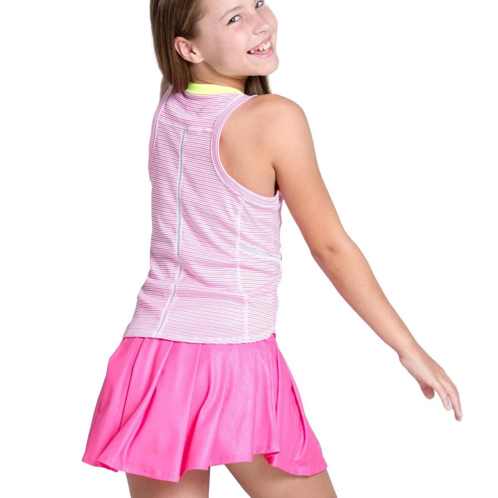 Girls` Victory Streak Tennis Tank Pink LUCKY IN LOVE