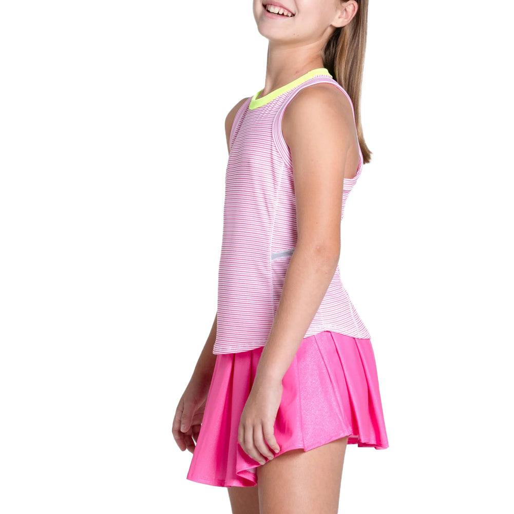 Girls` Victory Streak Tennis Tank Pink LUCKY IN LOVE