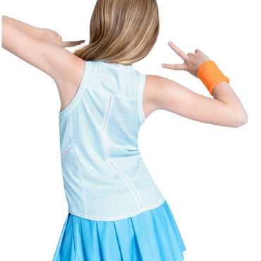 Girls` Victory Streak Tennis Tank Ocean LUCKY IN LOVE