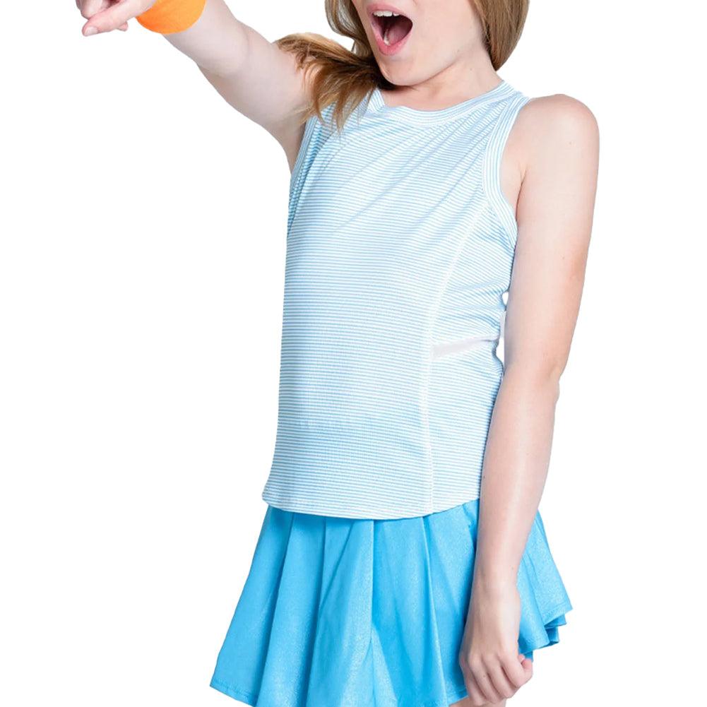 Girls` Victory Streak Tennis Tank Ocean LUCKY IN LOVE