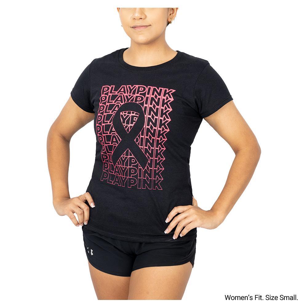 Play Pink Tennis Tee Black Womens Apparel TENNIS EXPRESS