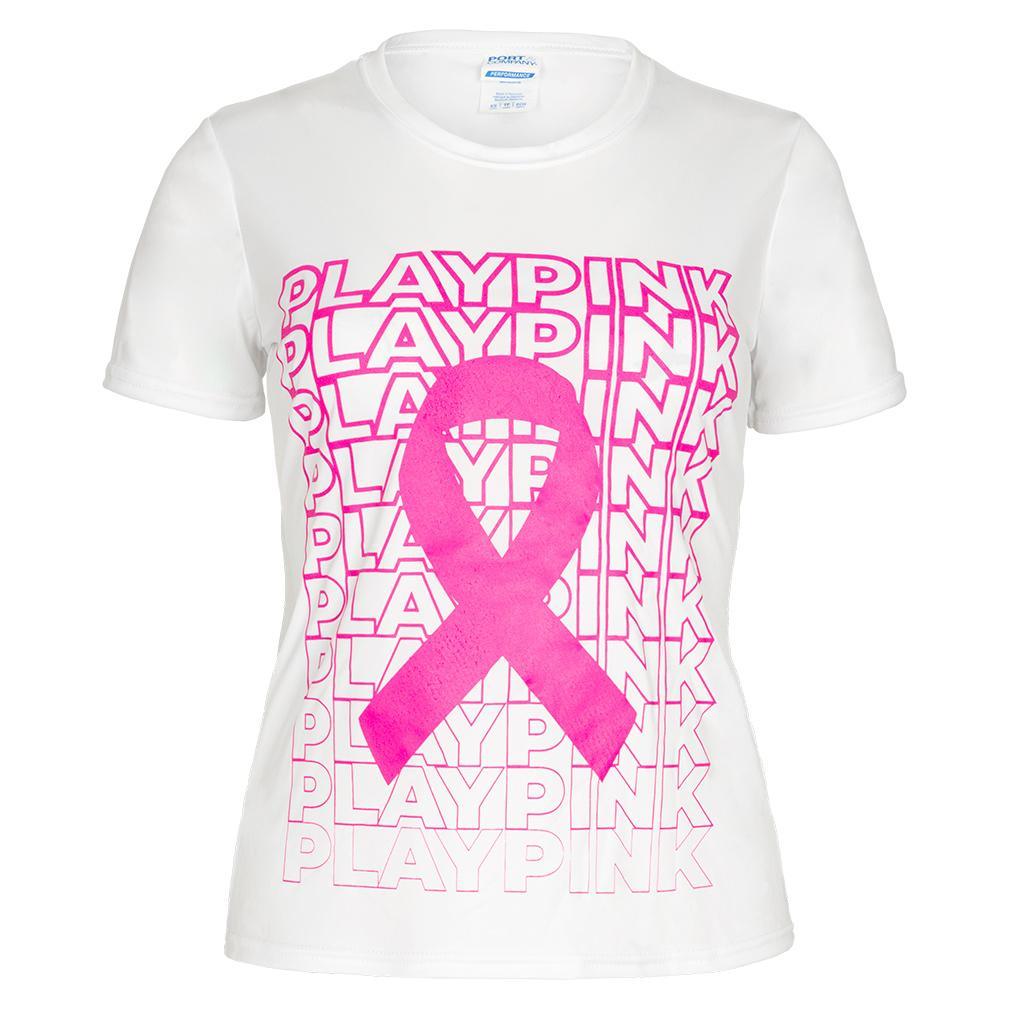 Women`s Play Pink Performance Tee White WOMENS APPAREL TENNIS EXPRESS White YM