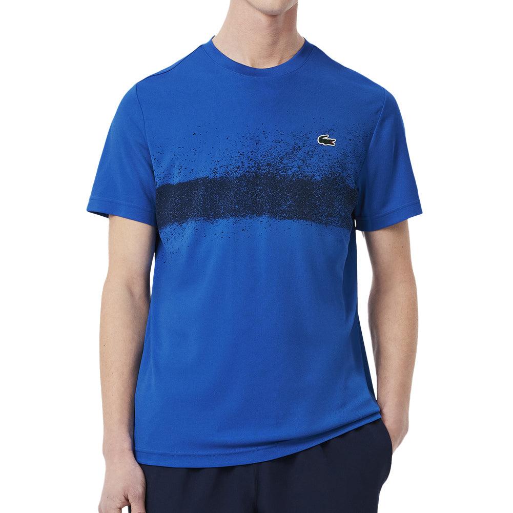 Men`s Novak Djokovic Ultra Dry Fan Tennis Crew LACOSTE SMALL Blue