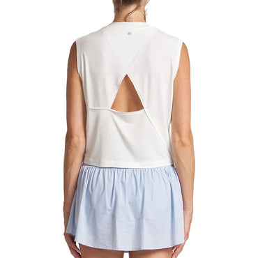 Women`s Overlap Back Tennis Top White THRIVE SOCIETE