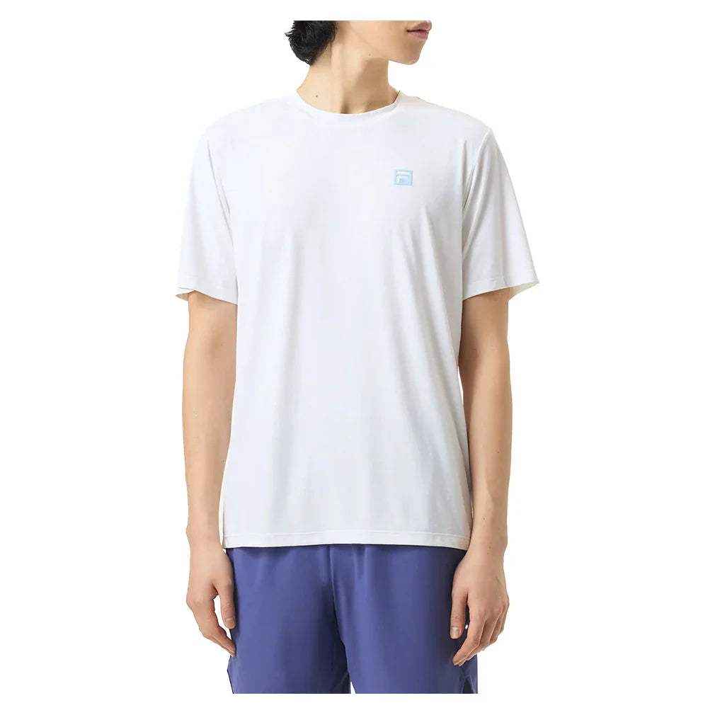 Men`s Cross Court Challenger Mesh Tennis Top White FILA