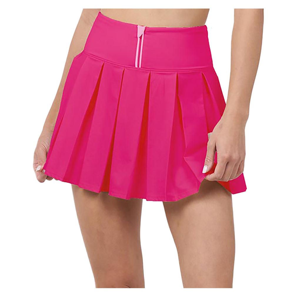 Women`s Endure Piped Pleated Tennis Skort Dragon Fruit and Azalea THRIVE SOCIETE Dragon Fruit and Azalea XS