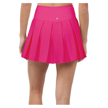 Women`s Endure Piped Pleated Tennis Skort Dragon Fruit and Azalea THRIVE SOCIETE