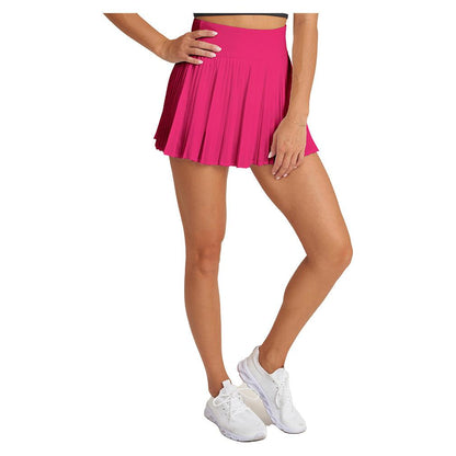 Women`s 14.5 inch Pleated Tennis Skort Dragon Fruit THRIVE SOCIETE