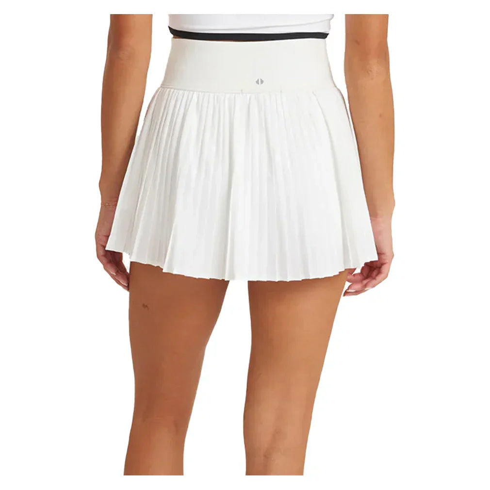Women`s 14.5 inch Pleated Tennis Skort White THRIVE SOCIETE