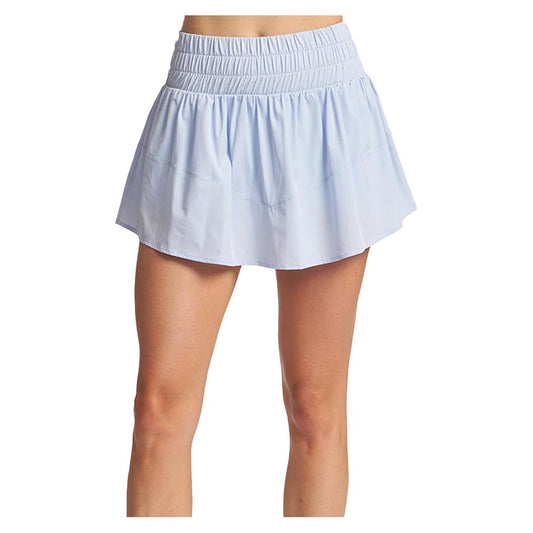 Women`s Smocked Waist Tiered Tennis Skort THRIVE SOCIETE Blue XS