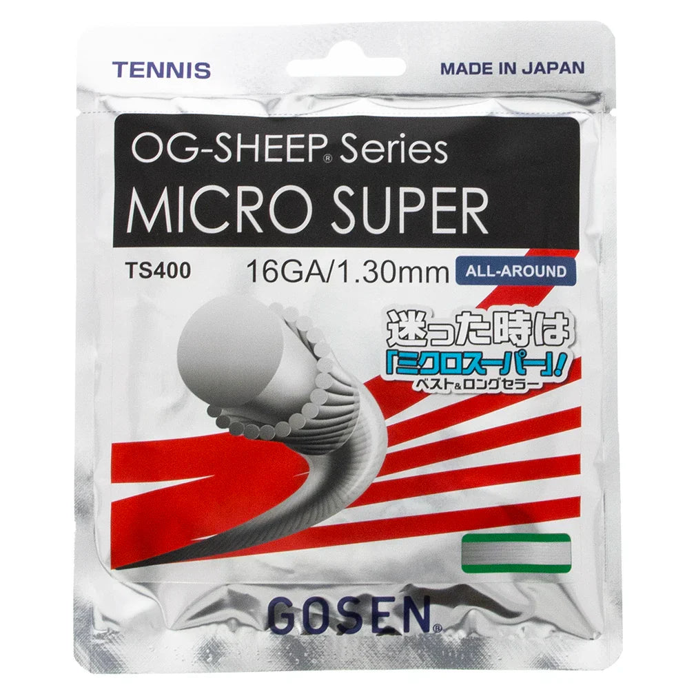 OG-Sheep Micro Super Tennis Strings 16g STRINGS GOSEN White