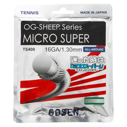OG-Sheep Micro Super Tennis Strings 16g STRINGS GOSEN White