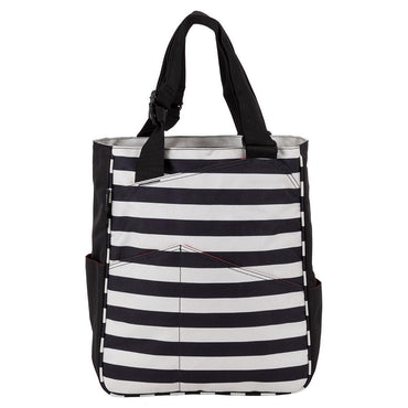 Women's Tennis Tote Stripes Black and Coconut Promotions MAGGIEMATHER