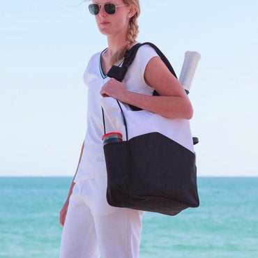 Original Tennis Tote Black and Sea Salt Gifts MAGGIEMATHER