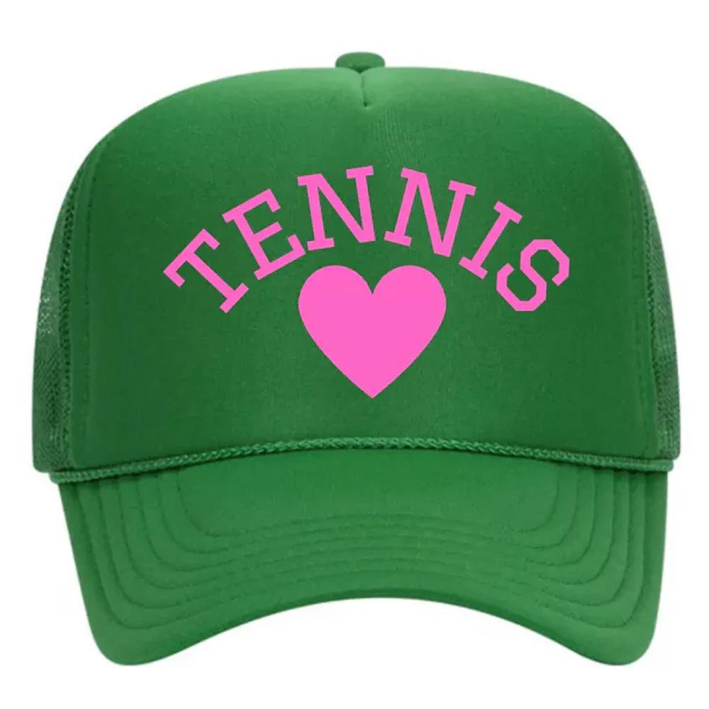 Tennis Trucker Hat Green Caps And Visors RUNWAY ATHLETICS