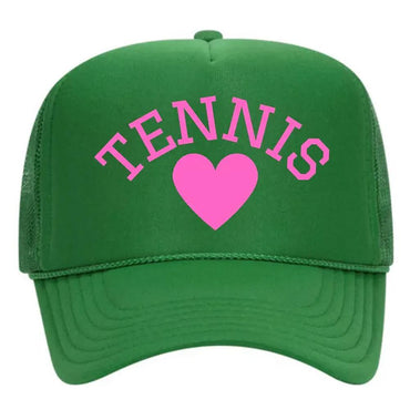 Tennis Trucker Hat Green Caps And Visors RUNWAY ATHLETICS