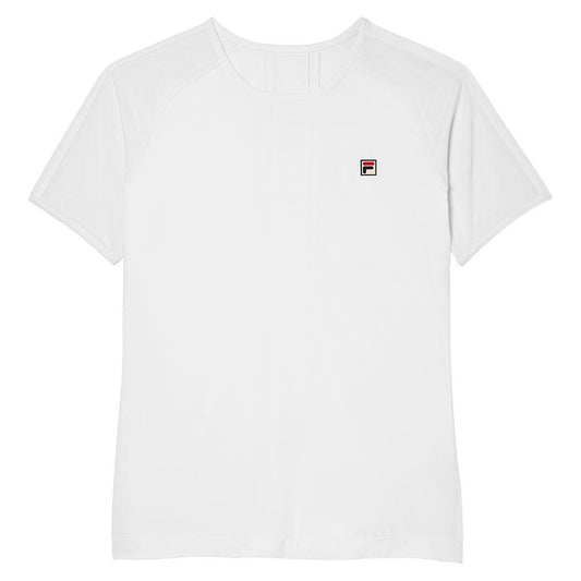 Women`s Whiteline Short Sleeve Tennis Top White WOMENS APPAREL FILA White S
