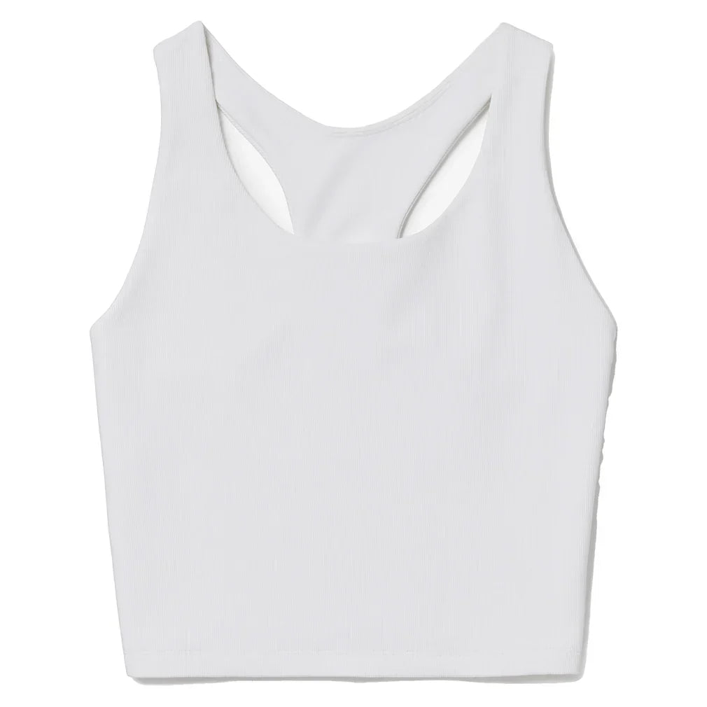 Women`s Cross Court Long Line Tennis Bra Top White FILA XS White