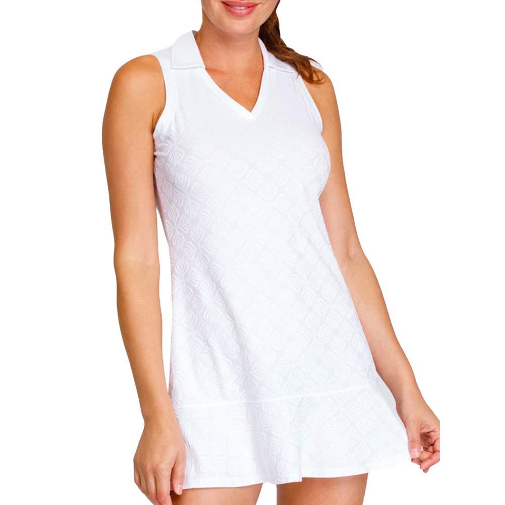 Women's Zena Sleeveless Tennis Dress Crystal Jacquard Womens Apparel TAIL S