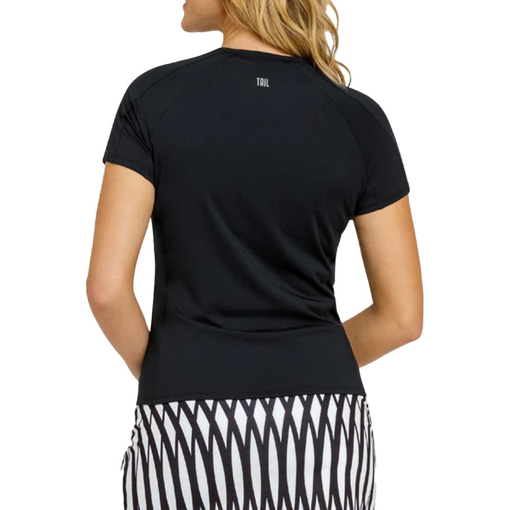 Women`s Tella Short Sleeve Tennis Top Onyx TAIL