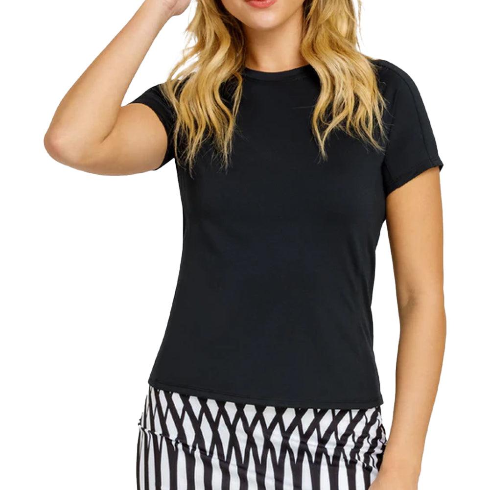 Women`s Tella Short Sleeve Tennis Top Onyx TAIL XS Black