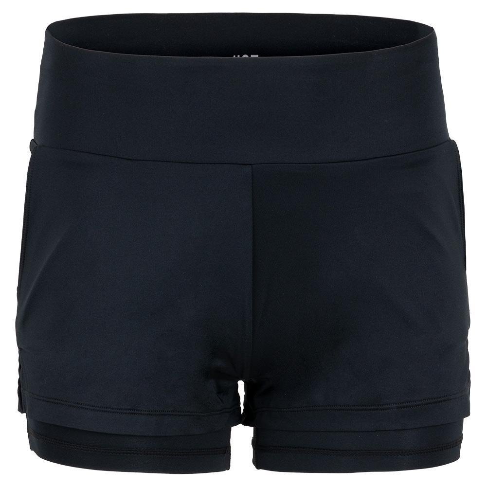 Women's Lulie 4 Inch Tennis Short Onyx Womens Apparel TAIL S