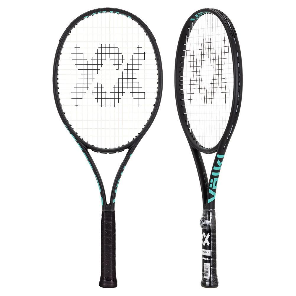 Team Speed Prestrung Tennis Racquet Black and Turquoise Racquets VOLKL