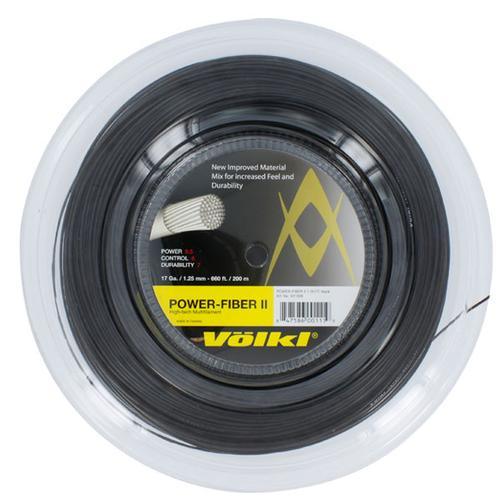 Power Fiber II 17G Black Reel Tennis String Strings VOLKL
