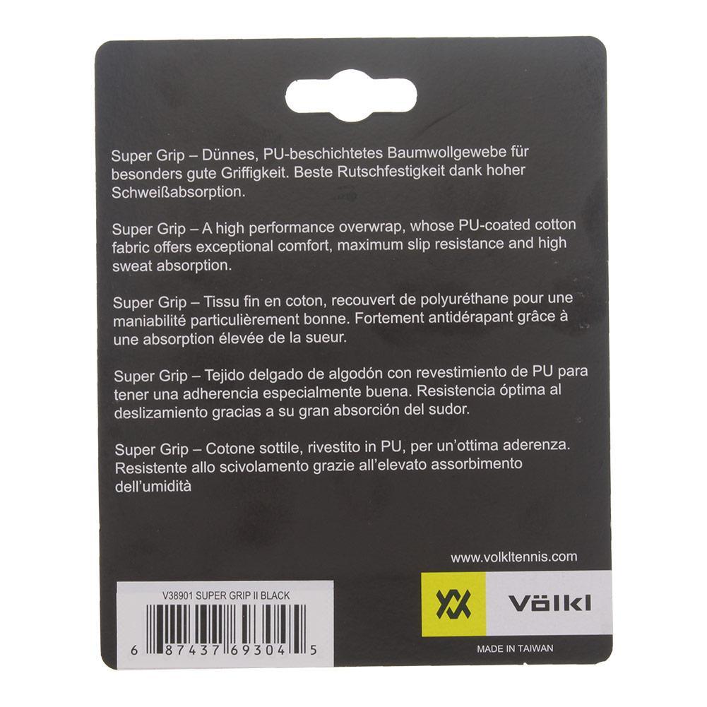 Super Grip II 3 Pack Tennis Overgrip Black Other Accessories VOLKL