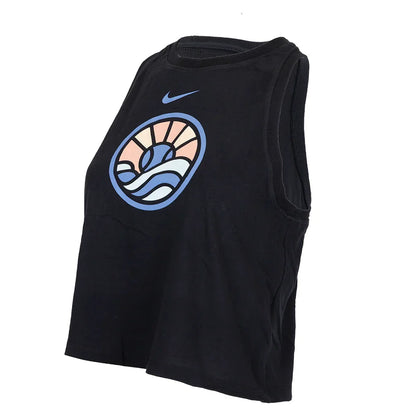 Women`s Dri-Fit Cotton Crop Tennis Tank NIKE XL 00A_BLACK
