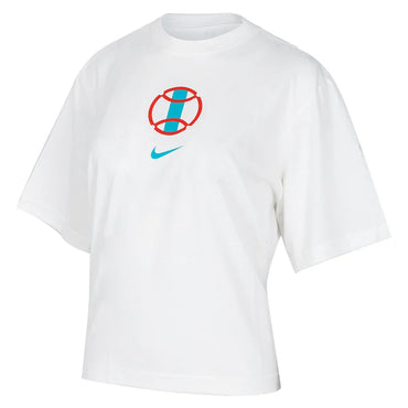 Women`s Paris Cotton Short Sleeve Boxy Tennis Top NIKE XS 10A_WHITE