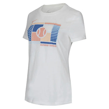 Women`s Cotton Short Sleeve Tennis Top NIKE XS 10A_WHITE