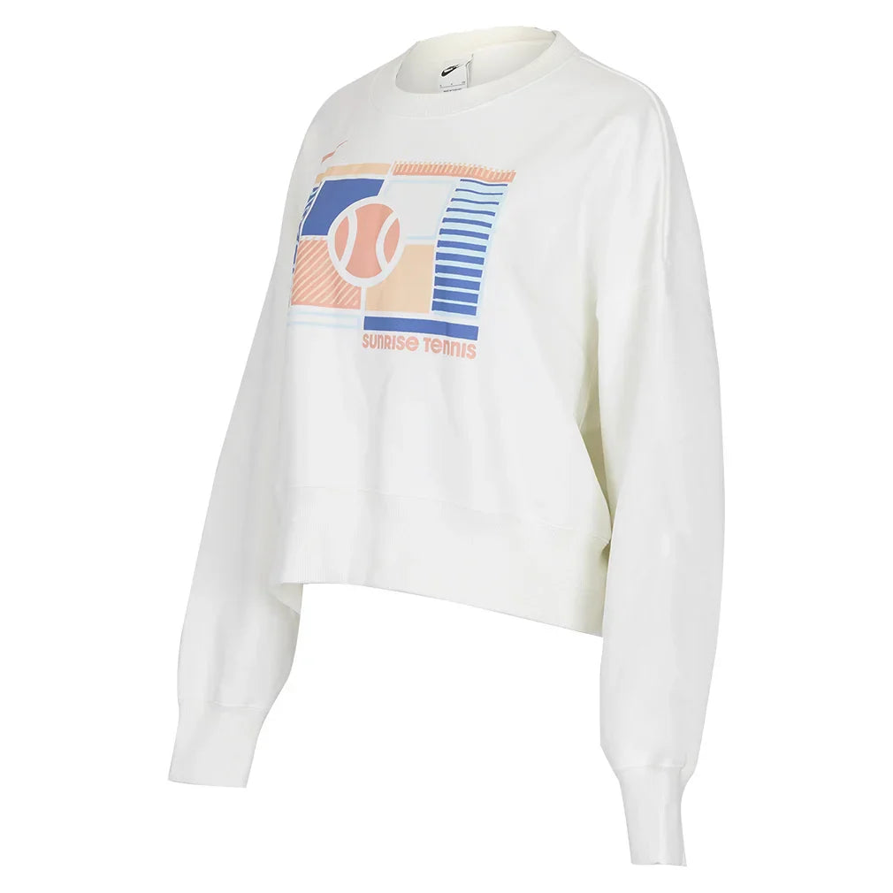 Women`s Phoenix Fleece Tennis Crew NIKE XL 11K_SAIL