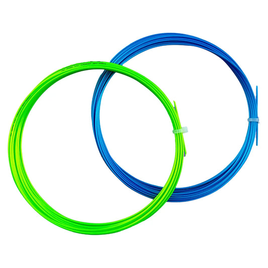 Wasabi Pro Hybrid 17G Tennis String TOROLINE 17 NEON_BLUE/GREEN