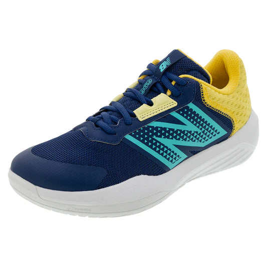 Women`s 696v6 B Width Tennis Shoes White and Cyber Jade NEW BALANCE Blue 5
