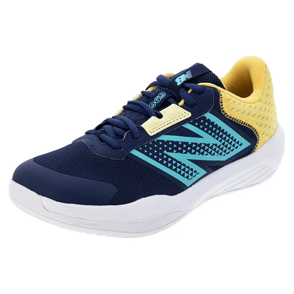 Women`s 696v6 D Width Tennis Shoes White and Cyber Jade NEW BALANCE Blue 6