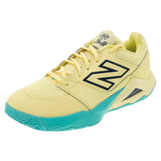 Women`s FuelCell Delray D Width Tennis Shoes Parchment and Navy NEW BALANCE 6 Yellow