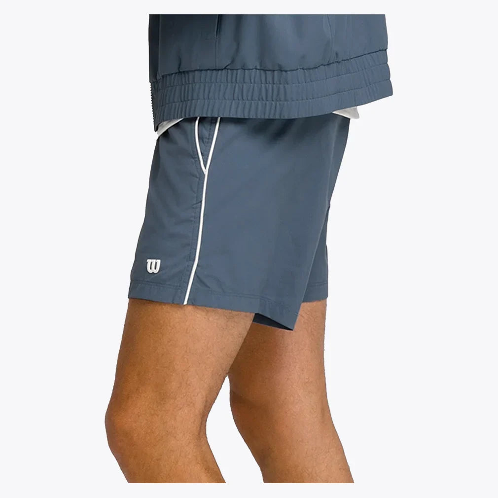 Men`s 6 inch Unlined Volley Tennis Shorts Slate Blue WILSON