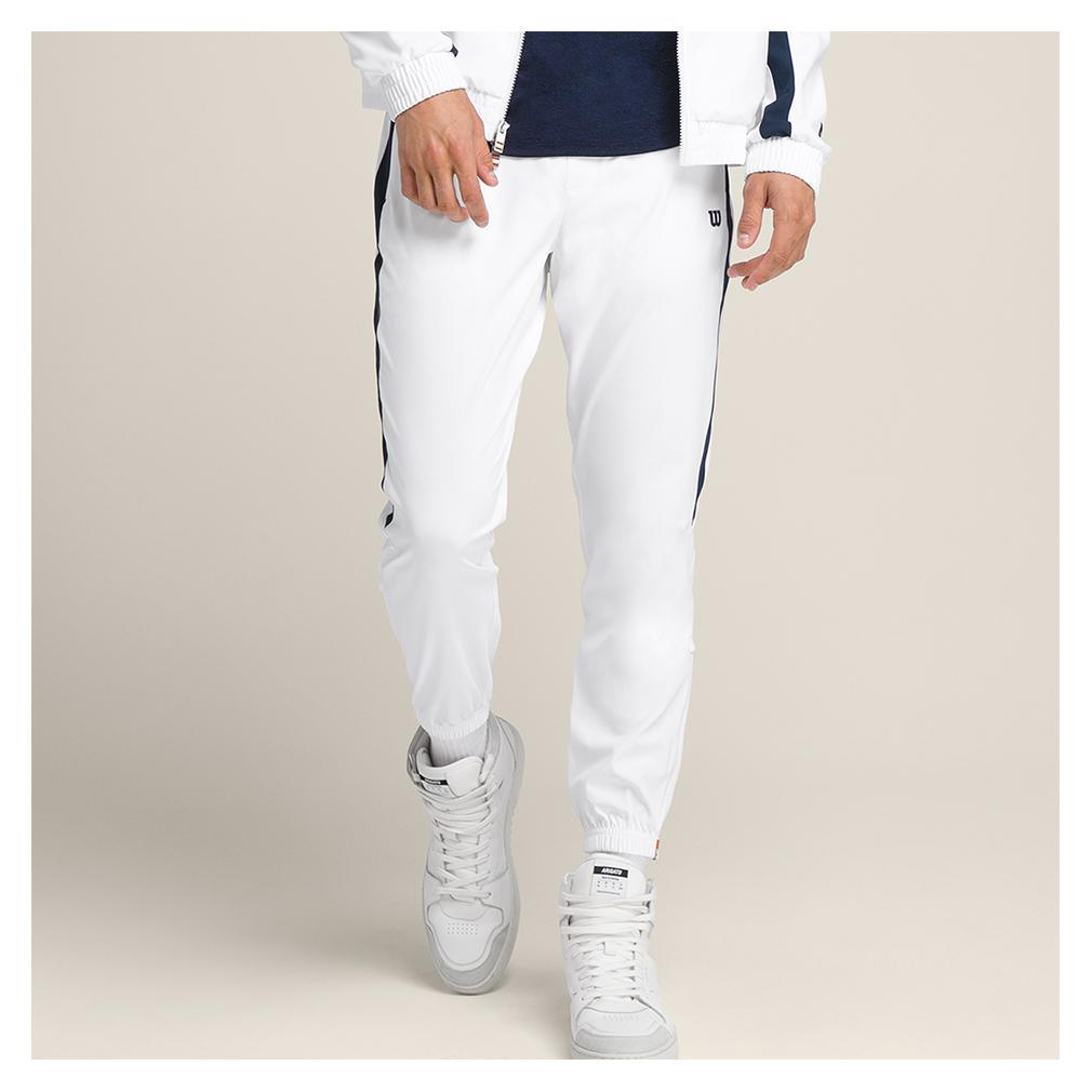 Men's Grand Slam Tennis Jogger Bright White and Classic Navy Outerwear WILSON M