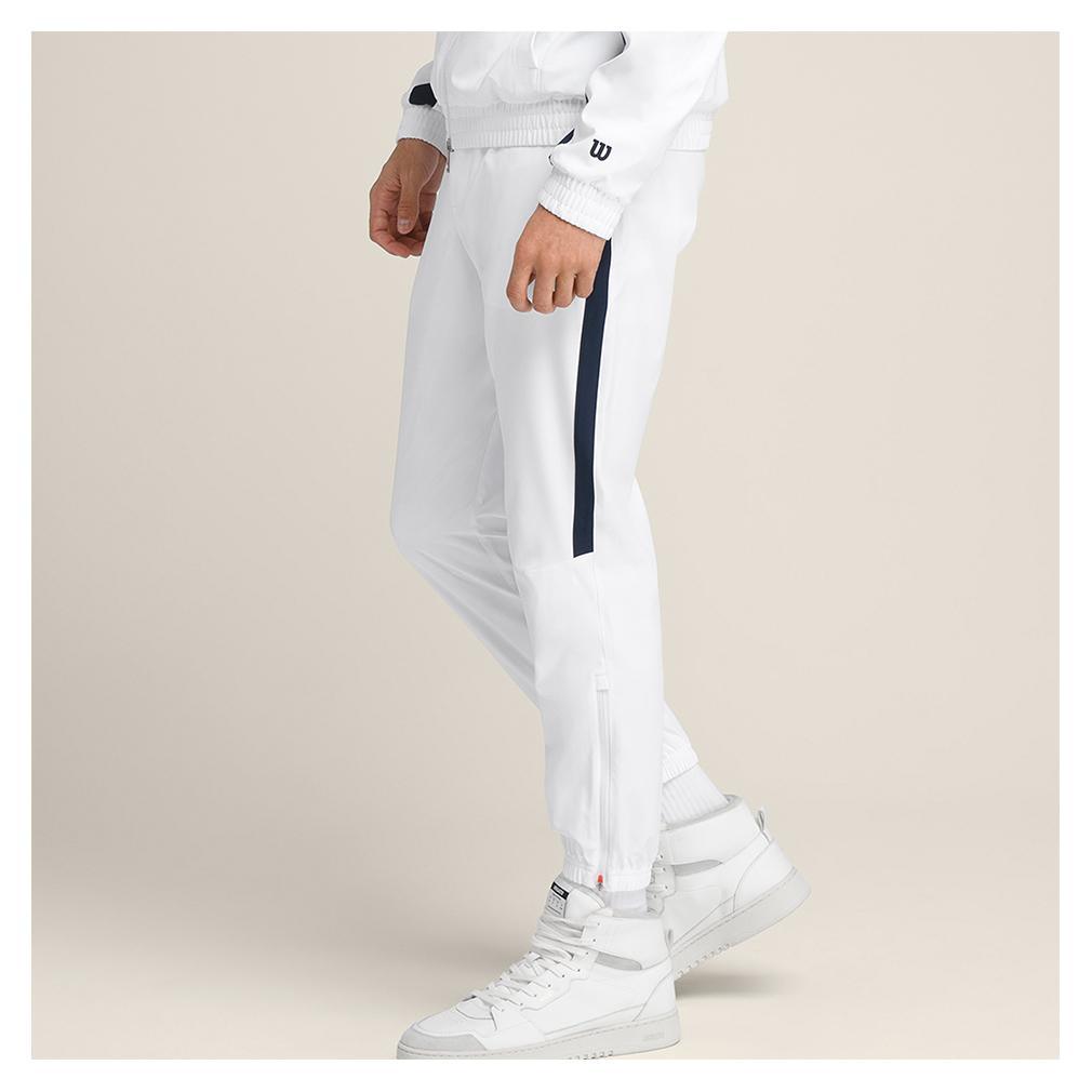 Men's Grand Slam Tennis Jogger Bright White and Classic Navy Outerwear WILSON