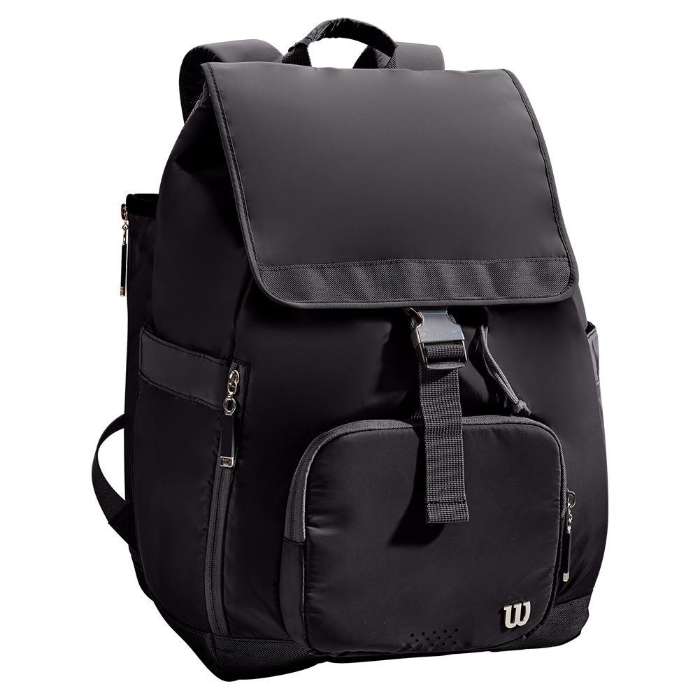 Women's Fold Over Tennis Backpack Black Promotions WILSON