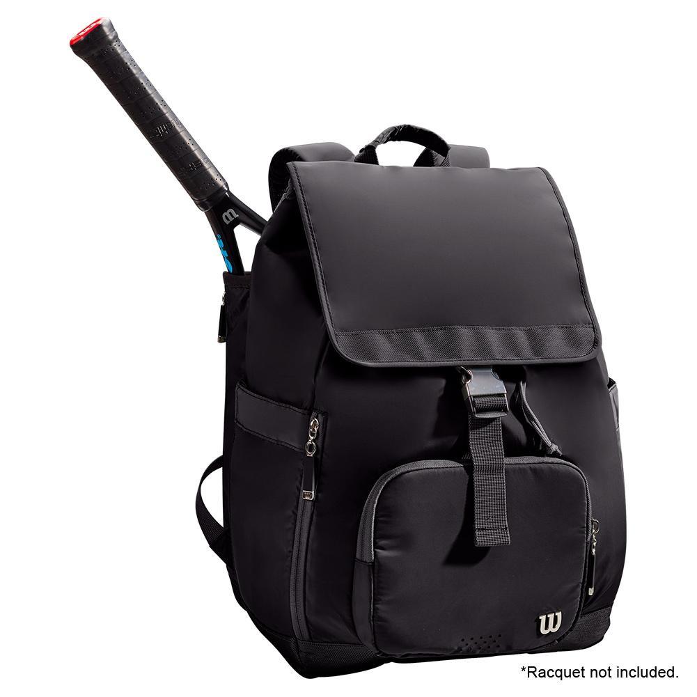 Women's Fold Over Tennis Backpack Black Promotions WILSON