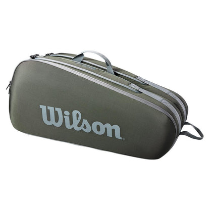 Tour 6 Pack Tennis Racquet Bag Dark Green Gifts WILSON