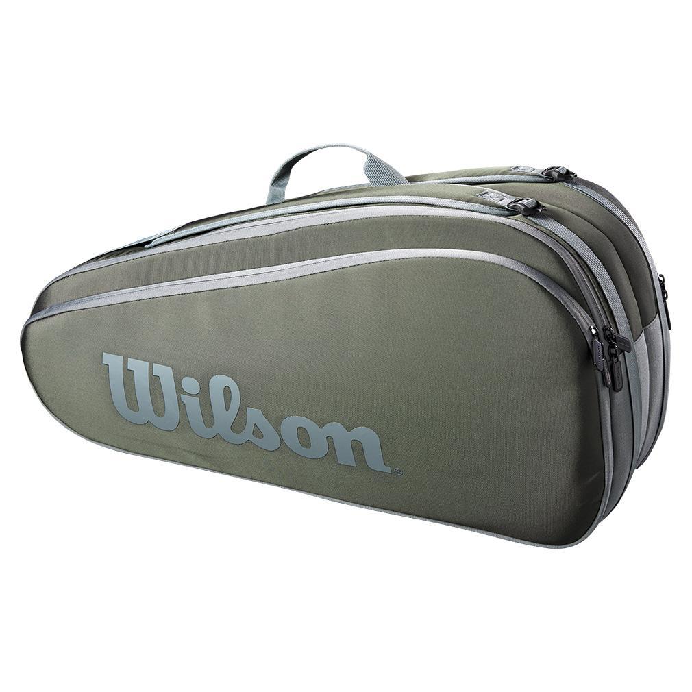 Tour 6 Pack Tennis Racquet Bag Dark Green Gifts WILSON