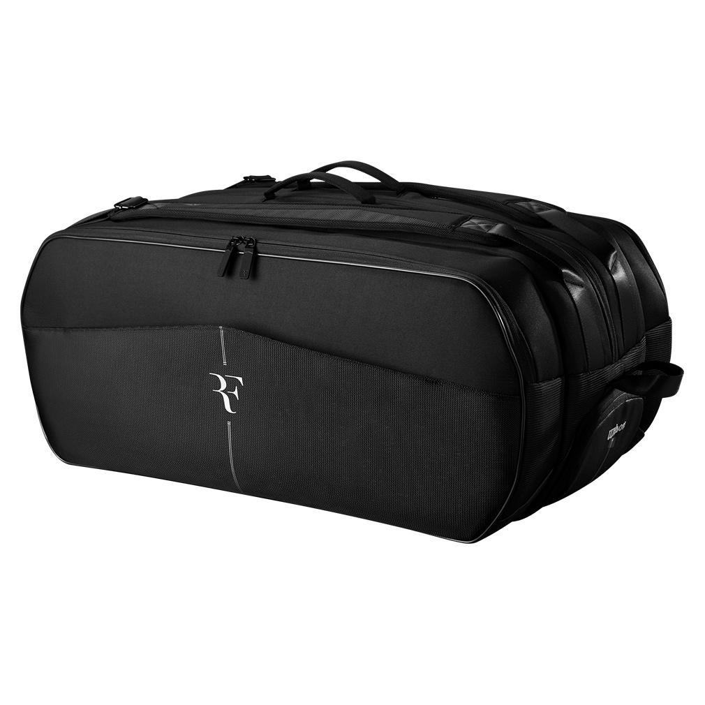 RF Tournament 15pk Tennis Racquet Bag Black SHOP BY PLAYER WILSON