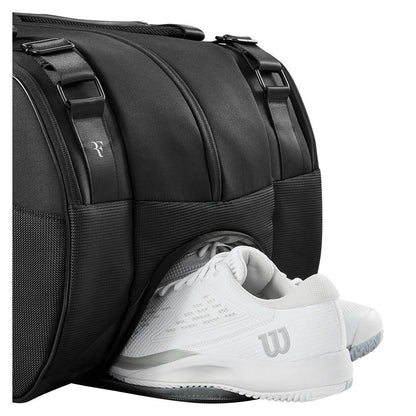 RF Tournament 15pk Tennis Racquet Bag Black SHOP BY PLAYER WILSON